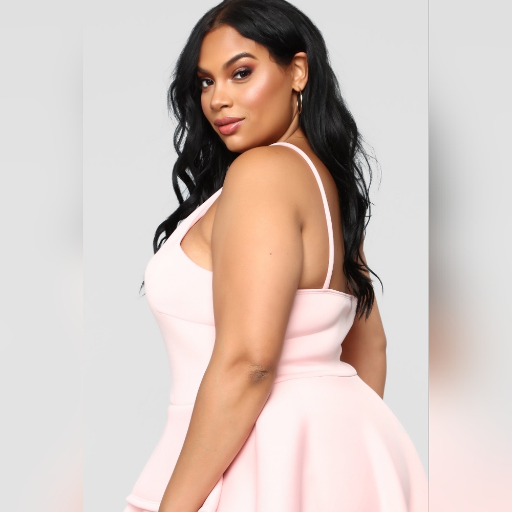 Fashion Nova Blush Pink Ruffle Dress - Picture 4 of 8